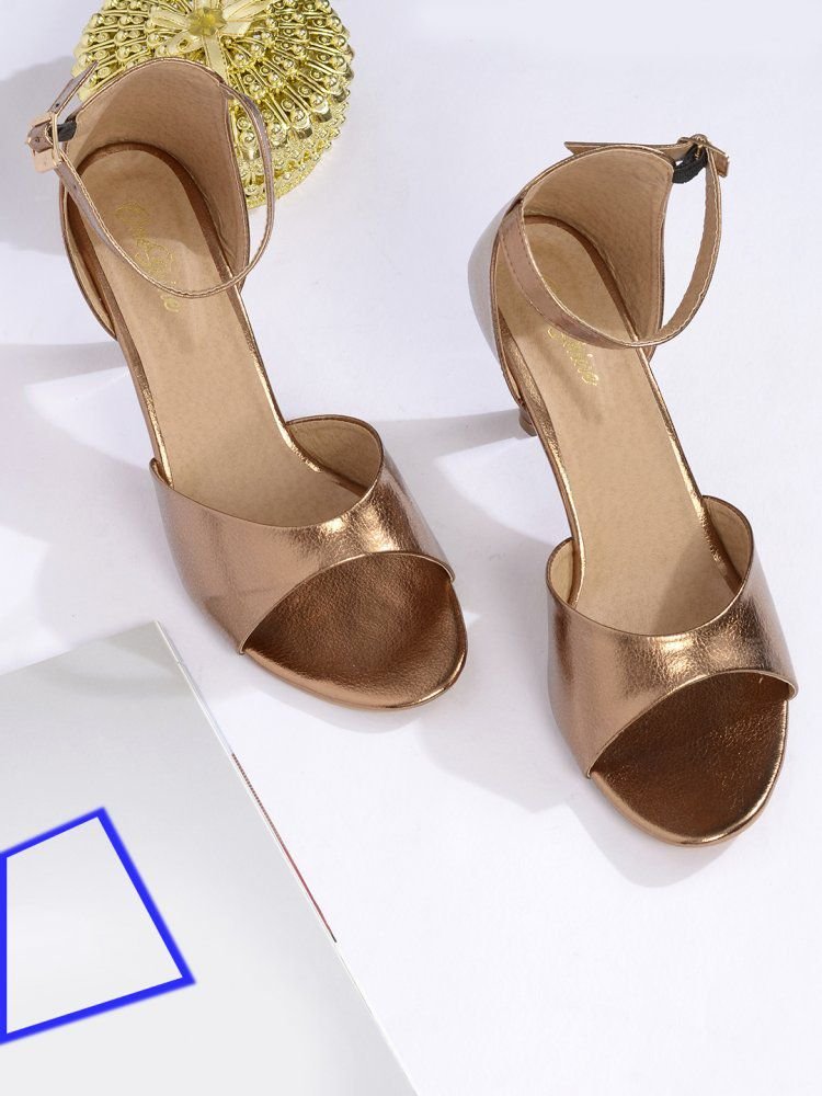 Copper kitten heels 