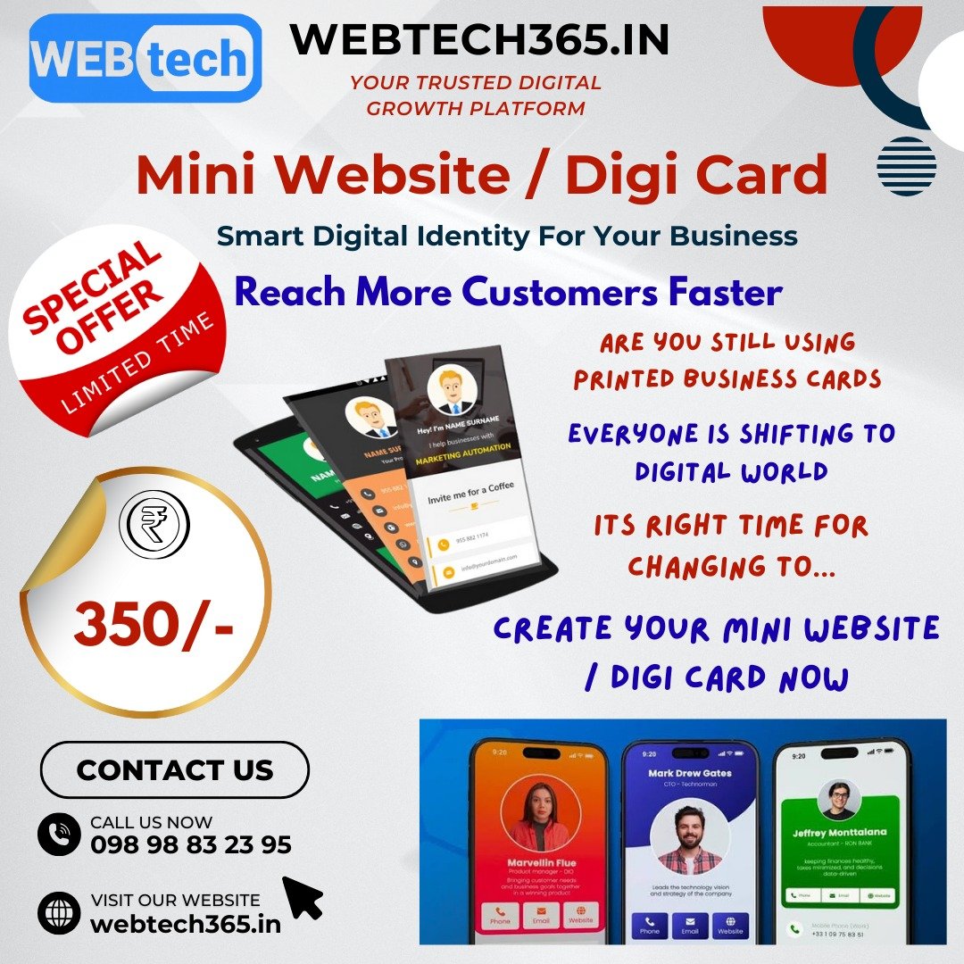 Limited Time Deals – Grow Your Business Online with Webtech365.in